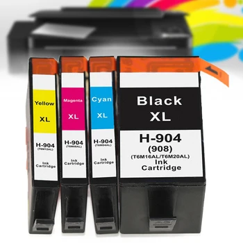 Новый для HP HP 904BK/C/M/Y (908) Чернильный картридж для принтера Pro 6970 6951 6961 6971 6974 Черный Пурпурный Желтый Голубой Цвет Прост в использовании