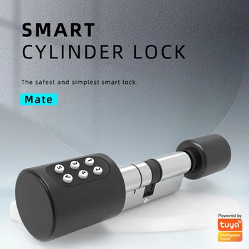 Электронный Цилиндровый Замок TTlock Tuya APP Равноудаленный Пароль RFID-Карты Кодовая Клавиатура EU Home Core Smart Door Locks