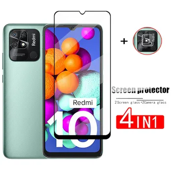 Полное Защитное стекло Для Redmi 10C Закаленное Стекло Для Redmi 10C 10A 10 9C Протектор экрана Защитная Пленка для объектива телефона Для Redmi 10C