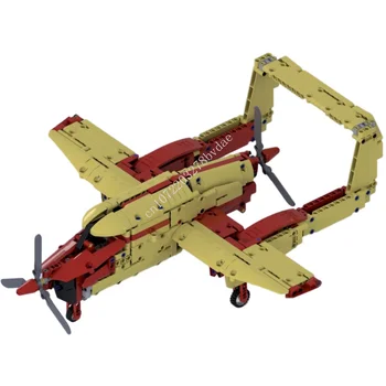638 шт. Высокотехнологичный Механический Самолет MOC Firefight, совместимый с 42152 Ручными Модельными наборами пропеллеров DIY, Строительные Блоки, игрушки