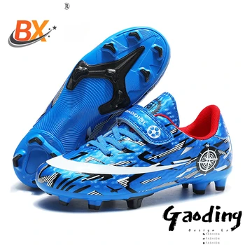 BX 28-39, Детская футбольная обувь, детская футбольная обувь TF/FG, школьные футбольные бутсы, Кроссовки с травой, Тренировочные кроссовки для мальчиков и девочек