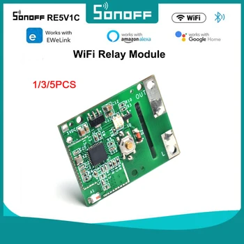 SONOFF 5 В Постоянного Тока Беспроводные Переключатели Релейный модуль RE5V1C Переключатель Wifi Smart Switch Плавный/Автономный Режимы работы Приложение/Голосовое/Локальное Управление