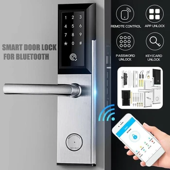 Электронная система безопасности Smart для приложения Bluetooth Дверной замок с дистанционным управлением от мобильного телефона, индукционный замок для открытой двери в квартире, замок для отеля в помещении