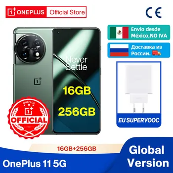 Глобальная версия OnePlus 11 5G 16GB 256GB Snapdragon 8 Gen 2 2K 120Hz AMOLED Дисплей 100 Вт Зарядка 5000 мАч NFC