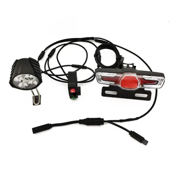 Фара для электровелосипеда, полный водонепроницаемый комплект фар для электровелосипеда с передним светом, задним фонарем и стоп-сигналом для Bafang BBSHD