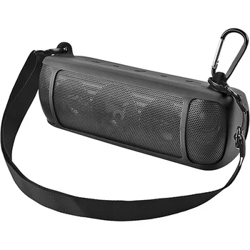 Силиконовый чехол для динамика Anker Soundcore Motion + Bluetooth, водонепроницаемая резиновая сумка для переноски с карабином (черный)