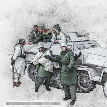 1/35 Модель Солдата из смолы, Военный танк, Руководство по эксплуатации модели группы Солдат