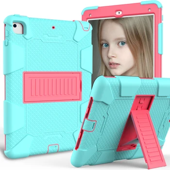 Чехол Для iPad 9,7 2017 2018 Kids Baby Safe Armor Противоударный Тяжелый Силиконовый Жесткий Чехол-Подставка Для Планшета iPad 6 Air 2 9,7 