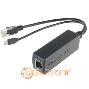 Активный разветвитель PoE, Питание по Ethernet от 48 В до 5 В 2.4A, Micro USB 4 Raspberry Pi