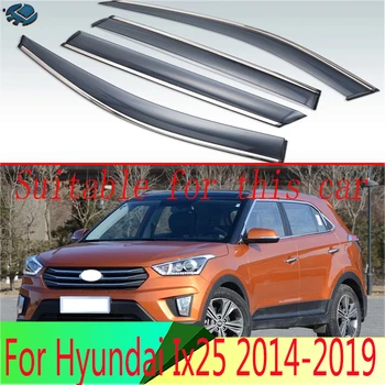 Для Hyundai Ix25 2014-2019 Пластиковый Внешний Козырек Вентиляционные Шторы Защита От Солнца и Дождя Дефлектор 4шт