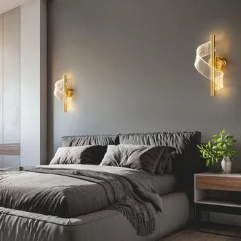 Современный скандинавский роскошный светодиодный настенный светильник, люстра, внутреннее освещение для гостиной, спальни, бара, кофейни, лестницы, Декоративный