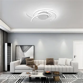 Современный алюминиевый Силиконовый белый светодиодный потолочный светильник для гостиной Спальни Умного домашнего освещения Необычный потолочный светильник