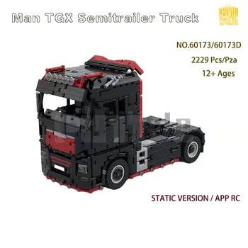 Moc 60173 Модель полуприцепа Man TGX С рисунками в формате PDF, Строительные блоки, Кирпичи, игрушки 