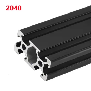 4ШТ 100-500 мм Черный 2040 Европейский Стандарт Анодированный Алюминиевый Профиль Экструзионный Линейный Рельс 200 мм 500 мм Для DIY 3D Принтера с ЧПУ
