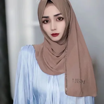 Мусульманский модный хиджаб из Дубая, готовый к удобной носке