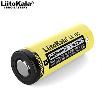 2023 LiitoKala Lii-16C 18500 1600 мАч 3,7 В Перезаряжаемая батарея Перезаряжаемая литий-ионная батарея для светодиодного фонарика