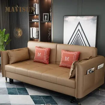 Многофункциональная мебель для гостиной, Современный Раскладной диван для маленькой семьи двойного назначения, научно-технический Диван-кровать из ткани из латекса