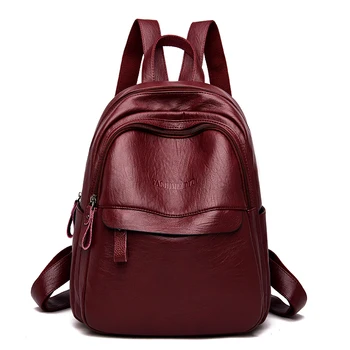 Новый женский рюкзак из искусственной кожи, повседневные школьные сумки для девочек-подростков, Многофункциональный рюкзак Большой емкости, Школьный рюкзак через плечо