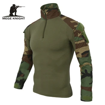MEGE 12 камуфляжных цветов, боевая форма армии США, военная рубашка, многокамерная ткань для страйкбола и пейнтбола, тактическая ткань с налокотниками
