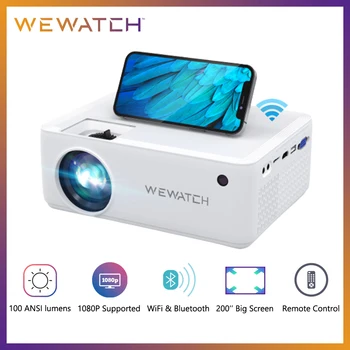 WEWATCH V10 8500Lumens LED Портативный Проектор Родной 1280*720 HD 1080P С Поддержкой Домашнего HDMI-Кинотеатра Mini Outdoor Movie Proyectors
