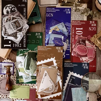 40 ШТ. Винтажные почтовые марки в стиле записываемых клейких наклеек для Скрапбукинга DIY Arts Crafts Ведение альбомов