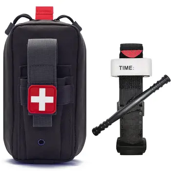 Тактическая медицинская сумка с жгутами, уличная сумка Molle EMT для работы одной рукой, сумка для оказания первой помощи, принадлежности для выживания в кемпинге