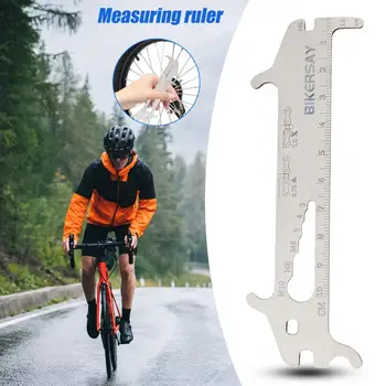 Высокоточная цепная измерительная линейка для измерения крючков Из нержавеющей стали 7 В 1, износостойкий комплект для ремонта велосипедной цепи