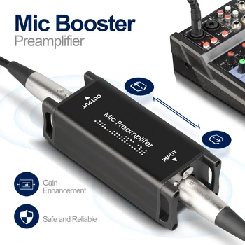 Профессиональный микрофон, динамический усилитель микрофона, аудиоадаптер XLR, оборудование для записи улучшенных звуковых эффектов