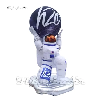 Индивидуальная Гигантская Рекламная Надувная Модель Астронавта-Космонавта С Планетарным шаром Для Шоу мероприятий