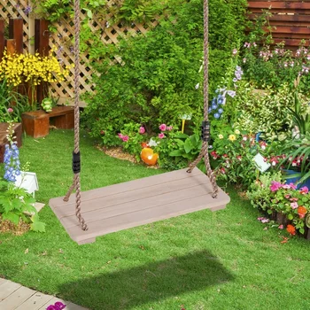 Деревянное садовое сиденье для качелей, уличный сосновый стул-качели для взрослых и детей, уличный стул-качели
