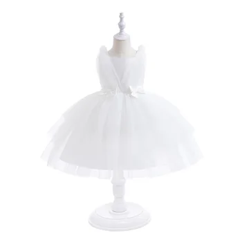 Новые Белые Короткие Платья для Свадебной вечеринки, Бальное платье Принцессы, Торт, Тюлевая Пачка, Одежда для девочек, Платья Для Первого Святого Причастия 2023
