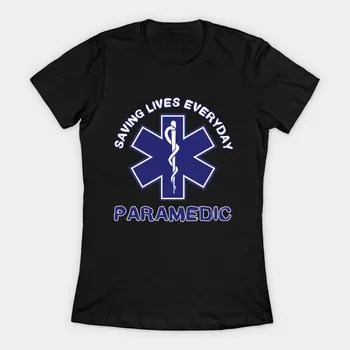Женская футболка EMS EMT с символом Кадуцея, спасающая жизни парамедиков Каждый день