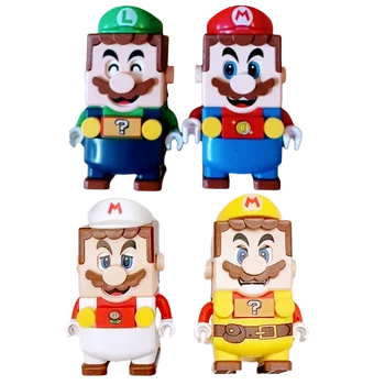 Конструкторы Super Mario Bros, конструкторы Luigi Buliding, игрушечные фигурки, игрушки для сборки, куклы mark box, подарки на день рождения для детей