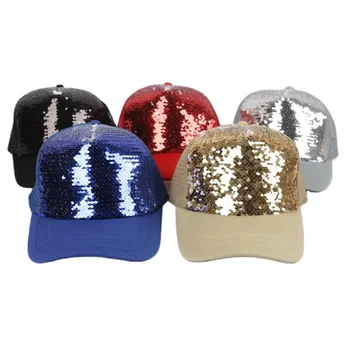 Модные 2023 Сублимационные Пустые шляпы с блестками, Регулируемые бейсболки, Однотонные Унисекс для фотопечати 