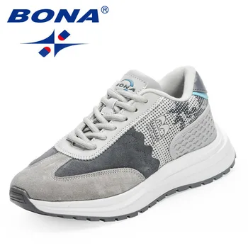 Новые дизайнеры BONA, легкие и износостойкие мужские кроссовки для бега, легкие противоскользящие кроссовки, кроссовки, легкие противоскользящие кроссовки Outdo