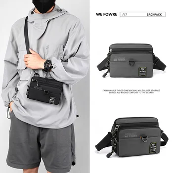 Новая наклонная сумка для отдыха, мужская сумка через плечо, кошелек, спортивная сумка для занятий спортом на открытом воздухе, маленькая подвесная сумка