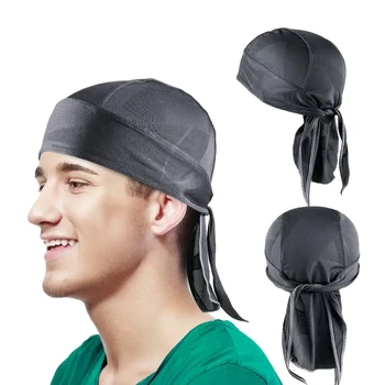 Спортивная повязка на голову Пиратская шляпа На голову Велосипедная Кепка Дышащий Головной Платок Сетка Длинный Хвост Ciclismo Капюшон Лето Мужчины Женщины