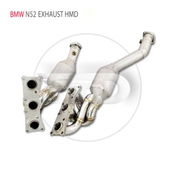 Выпускная система HMD Высокопроизводительный Водосточный Патрубок для Двигателя BMW 730Li F02 N52 Объемом 3,0 л Автомобильные Аксессуары С Каталитическим