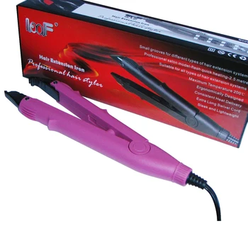 Розовый цвет плоская пластина Fusion Наращивание волос кератиновый инструмент Для склеивания тепловой Утюг JR-610 + бесплатная доставка