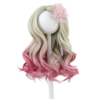 Aidolla 18-дюймовые американские куклы, парик с градиентными вьющимися волосами, аксессуары для кукол 