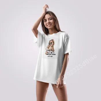 Модная женская футболка в стиле девочек 90-х, Футболки с коротким рукавом, Женская одежда, Летняя Свободная футболка с круглым вырезом в стиле Харадзюку на Заказ, Топы Y2k