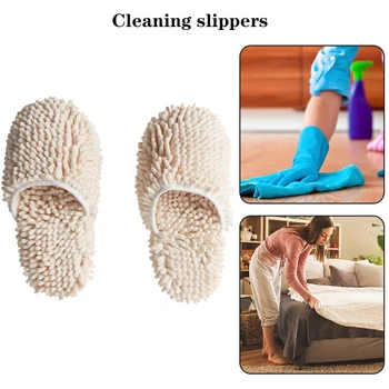 Моющиеся Ленивые тапочки для мытья полов, Тапочки из микрофибры, Съемная обувь со шваброй, Бытовые инструменты для мытья полов