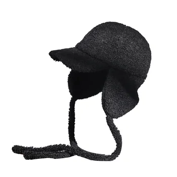 Уличные флисовые Теплые зимние шапки с козырьком, Ветрозащитная ушанка, кепка с черепом, Охотничья шапка-Траппер, Лыжная шапка