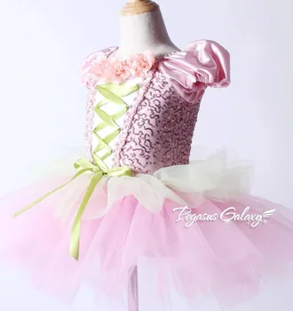 Розовая Балетная юбка для танцев, Высококачественная Элегантная балетная одежда-пачка для девочек, Детская шоу-балетная юбка для танцев