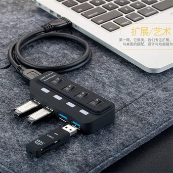 Аксессуары для ПК USB-концентратор 3.0 суперскоростной 5 Гбит/с usb3.0 4 Порта Концентратор Портативный USB 3.0 концентратор-разветвитель для ПК