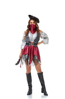 2023 Женский костюм капитана пирата для Косплея на Хэллоуин, Девичник, Маскарад, Маскарадное платье пиратов Карибского моря