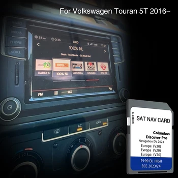 Работа Для Volkswagen Touran 5T С 2016 года Обложка Европа UA Великобритания Отслеживание карты GPS Навигация по памяти SD Карта 64 ГБ