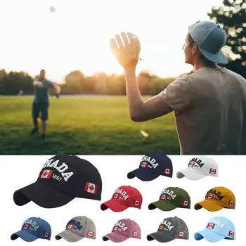 Кепка с вышивкой Модная шикарная бейсболка I Love Canada Бейсболки с вышитыми буквами Шляпа для мужчин и женщин Подарки