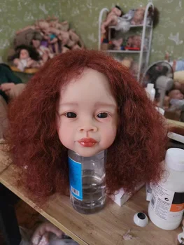 FBBD Настроила Ограниченную Поставку 32-дюймовой Куклы Reborn Baby Мейли С Длинными Вьющимися Рыжими Волосами DIY Part Огромные Детские Раскрашенные Наборы