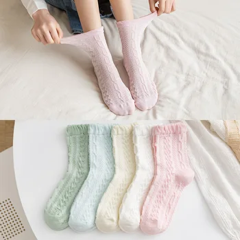 Носки для беременных, Весенне-летние японские Хлопчатобумажные носки с тонким срезом, Женские носки для беременных, Послеродовые носки со свободным ртом, женские носки со средней талией